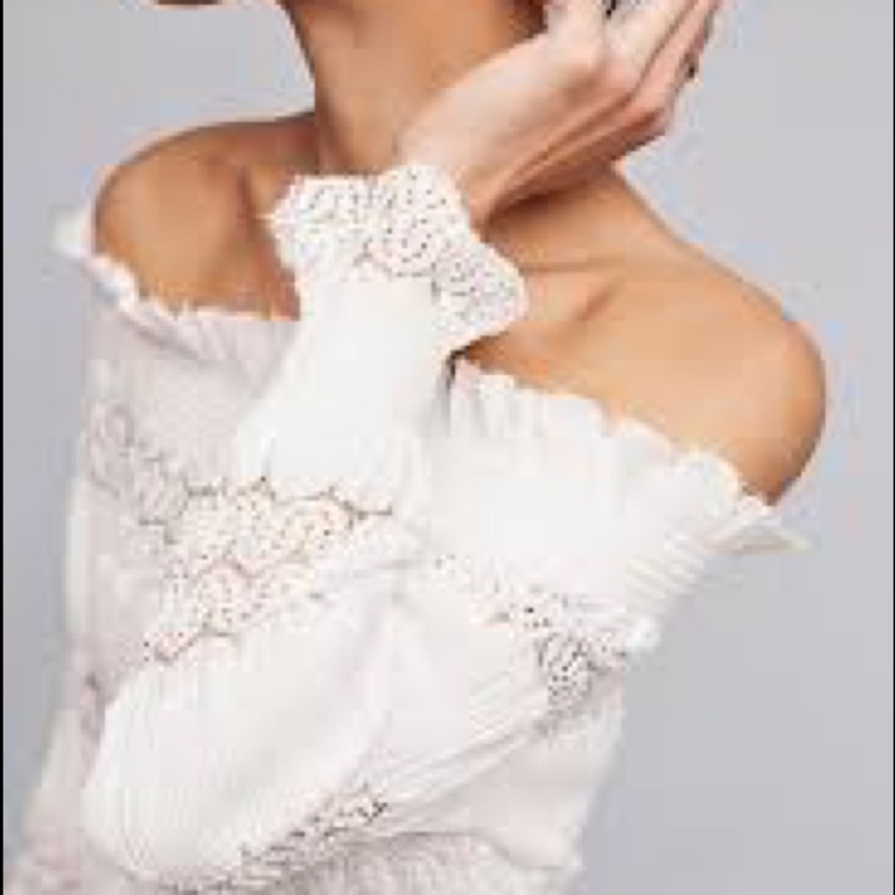 Anthropologie Deletta Ettie off shoulder top